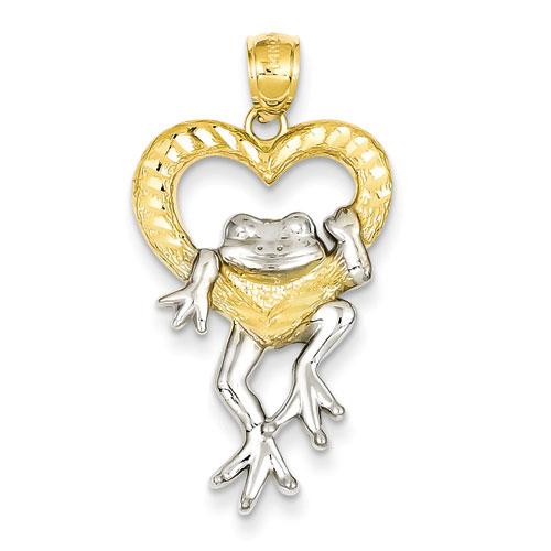 Gold Classics(tm) 14k. Diamond-Cut Frog Pendant