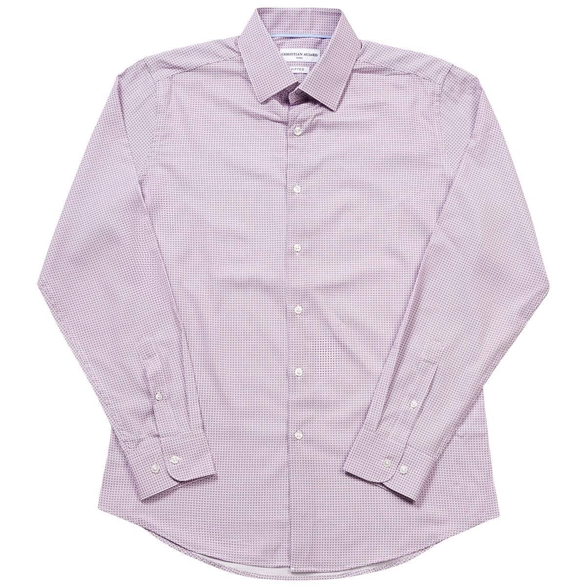 Mens Christian Aujard Long Sleeve Fitted Dress Shirt - Purple