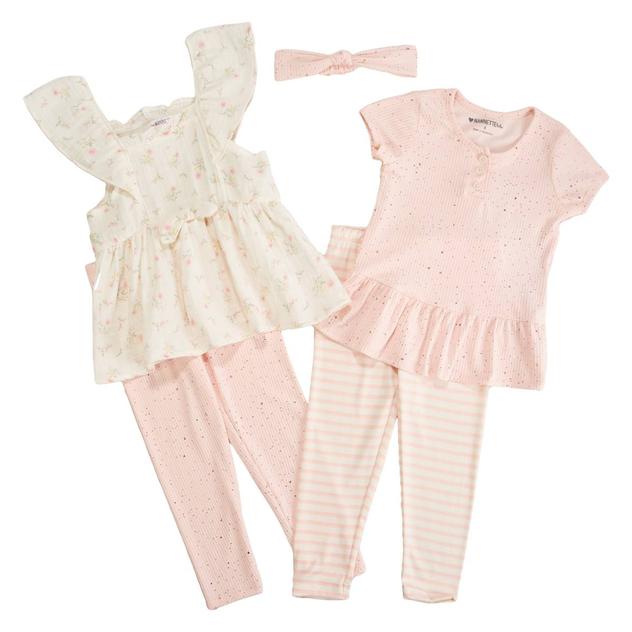 Girls (4-6x) Nannette 4pc. Foil/Floral Gauze Tops Mix & Match Set