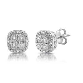 Nova Star® 1/10ctw. Lab Grown Diamond Cushion Stud Earrings