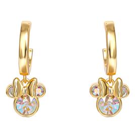Disney Minnie Mouse Gold Plated AB Crystal Stud Earrings