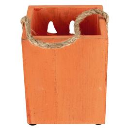 Northlight Seasonal 6.25in. Wood Jack O Lantern Candle Lantern