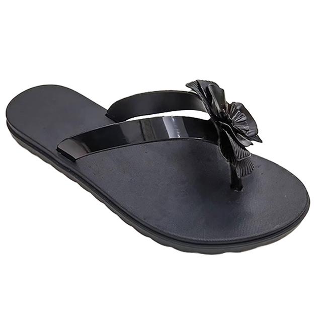 Womens Ashley Blue Bloom Chic Jelly Flip Flops