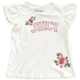 Girls (7-16) Juicy Couture Flutter Sleeve Flower Tee