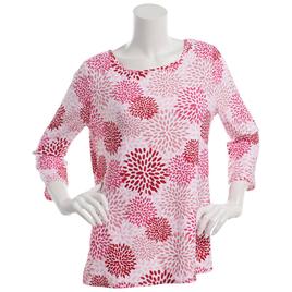 Womens Emily Daniels 3/4 Sleeve Abstract Jacquard Tunic Blouse