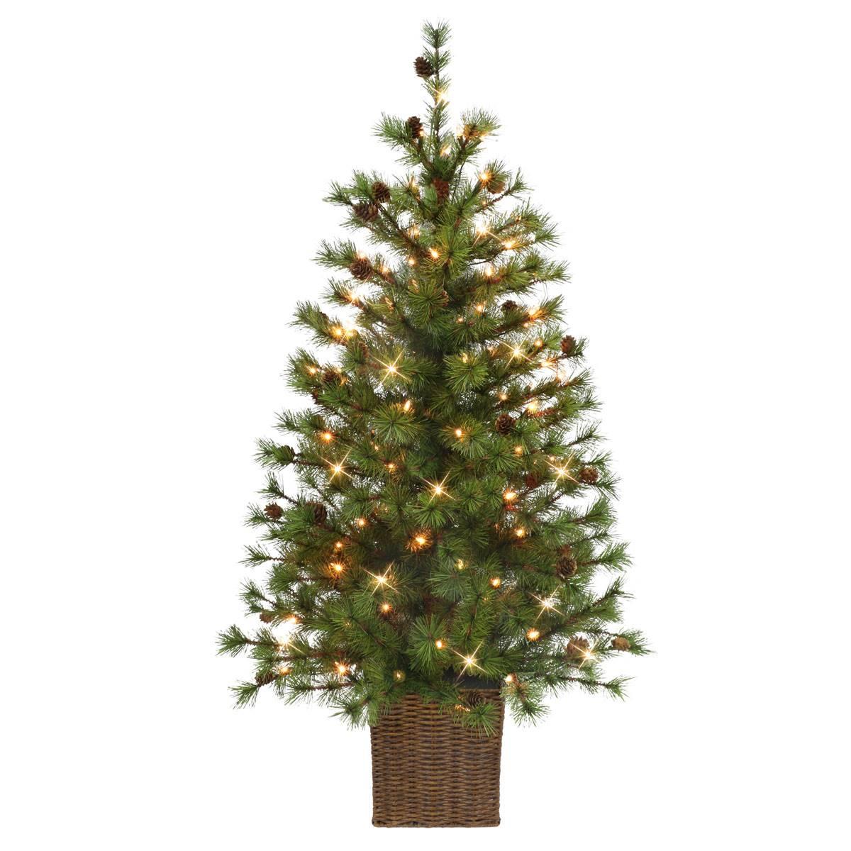 Puleo International 4ft. Pre-Lit Potted Artificial Christmas Tree