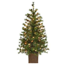 Puleo International 4ft. Pre-Lit Potted Artificial Christmas Tree