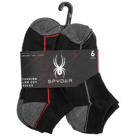 Mens Spyder 6pk. Color Block Low Cut Socks