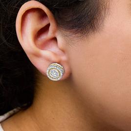 Haus of Brilliance 10kt. Gold 1ct. Diamond Sunburst Stud Earrings