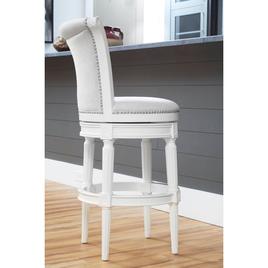 New Ridge Home Goods Chapman Bar-Height Swivel Barstool - White