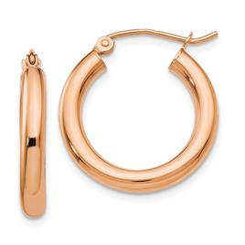 Gold Classics(tm) 14kt. Rose Gold 20mm Tube Hoop Earrings