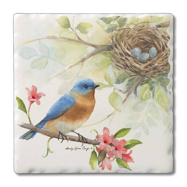 4pk. Bird Song Blue Bird Square Set