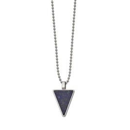 Mens Gentlemen's Classics(tm) Genuine Lapis Triangle Necklace