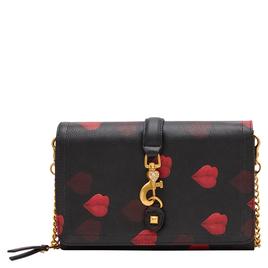 Betsey Johnson Kisses Gold Crossbody Wallet
