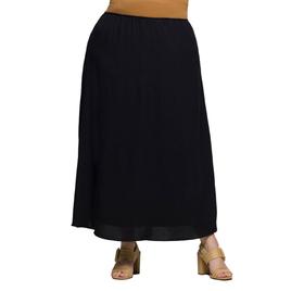 Plus Size 24/7 Comfort Apparel Elastic Waist A Line Maxi Skirt