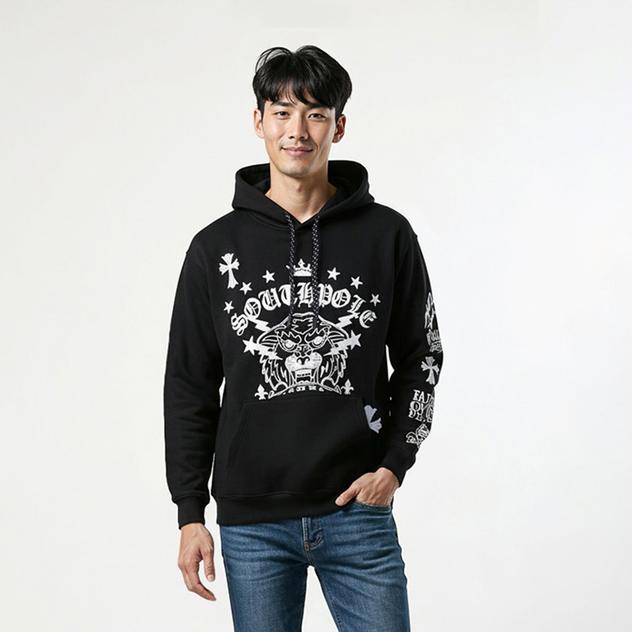 Young Mens SOUTHPOLE® Tiger Puff Fleece Hoodie