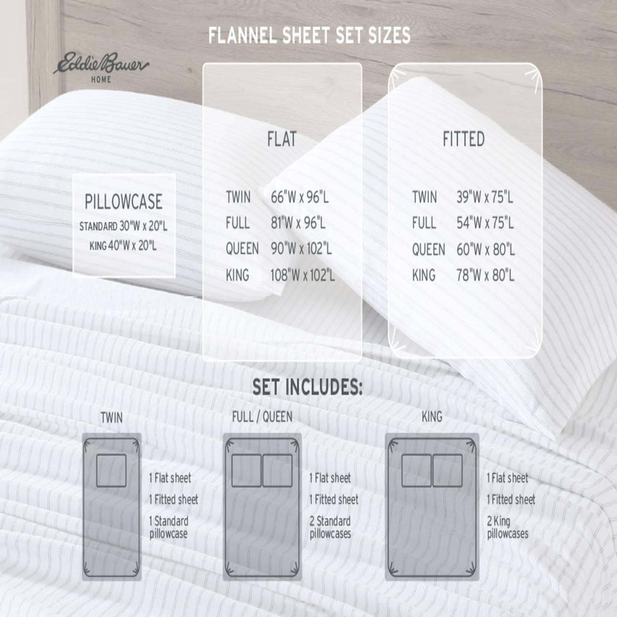 Eddie Bauer Tossed Snowflake Cotton Flannel Sheet Set
