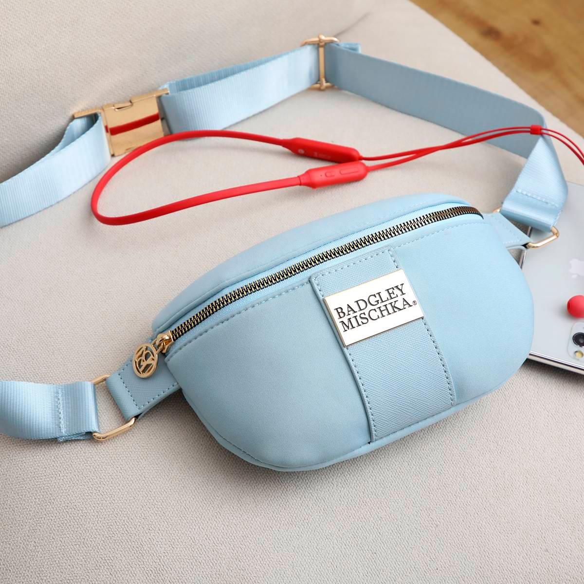 Badgley Mischka Sage Scuba &amp; Vegan Leather Belt Bag