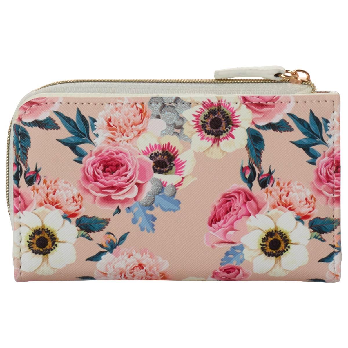 Womens Buxton L-Zip Snap Wallet