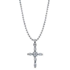 Symbols of Faith Silver-Tone Cross Necklace
