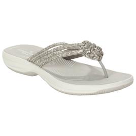 Womens Clarks(R) Cloudsteppers Breeze Gem Flip Flops