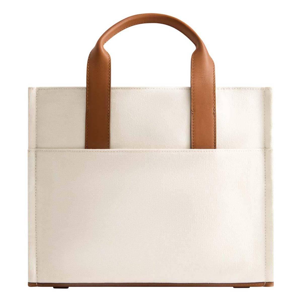 Tommy Bahama Solid Canvas Medium Tote w/ Leather Trim