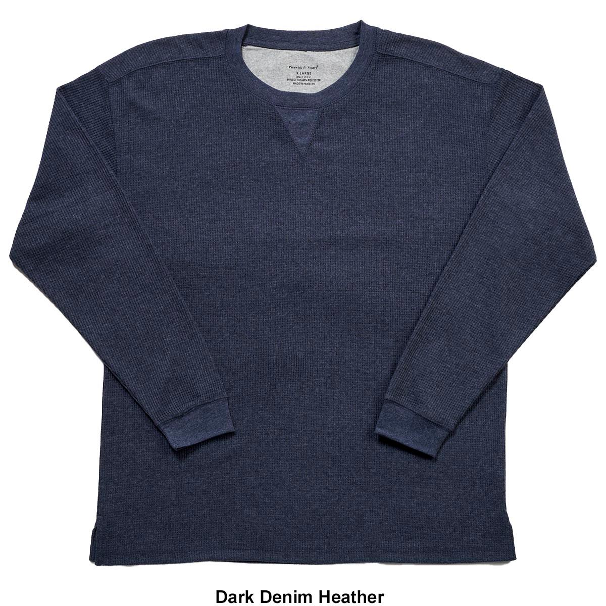 Mens Preswick & Moore® Long Sleeve Thermal Crew Neck Pajama Shirt