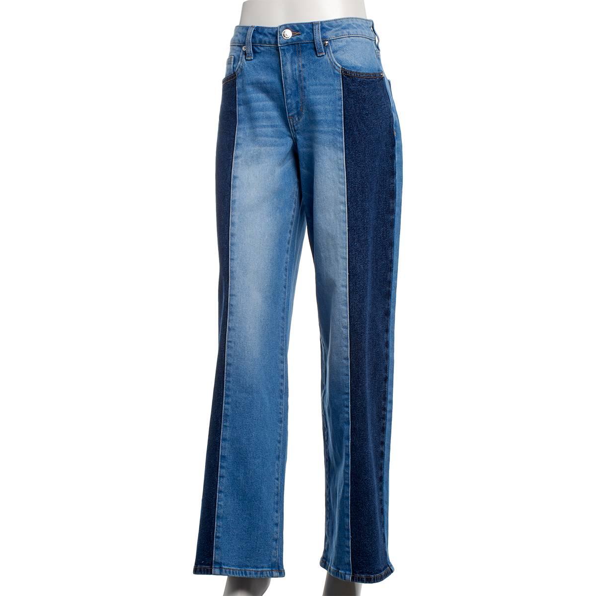 Juniors Madden Girl Color Block Wide Leg Jeans