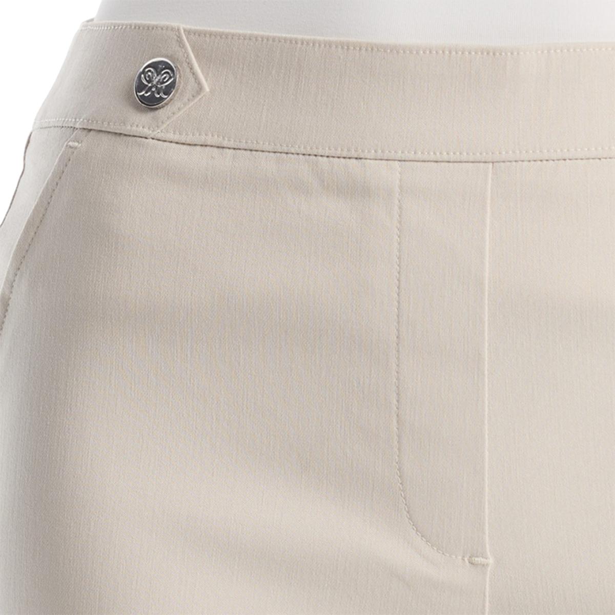 Womens Rafaella® Tab Waist Pintuck Shorts with Faux Pockets