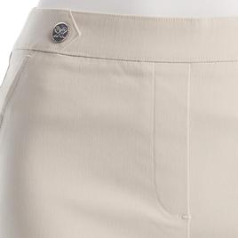 Womens Rafaella® Tab Waist Pintuck Shorts with Faux Pockets