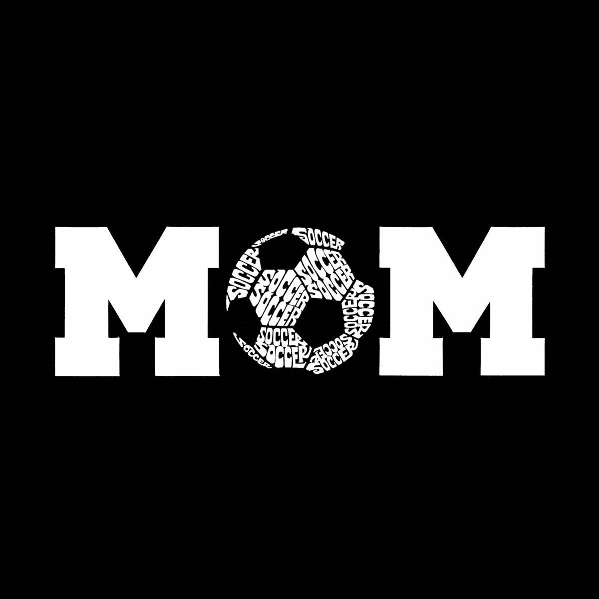 Womens LA Pop Art Soccer Mom Word Art Hoodie