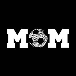 Womens LA Pop Art Soccer Mom Word Art Hoodie