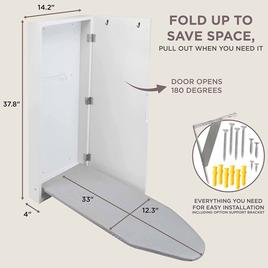 Ivation Wall Mounted Ironing Board w/ Mirror