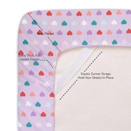 Sweet Home Collection Kids Fun & Colorful Hearts Sheet Set