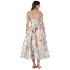 Juniors Emerald Sundae Floral Corset Box Pleat A-Line Dress