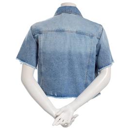 Juniors Indigo Rein Short Sleeve Denim Jacket
