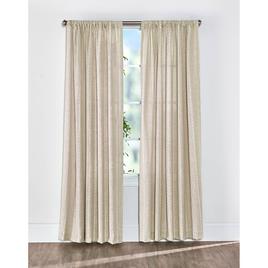 Inez Rod Pocket Linen Blend Embroidered Panel Curtain