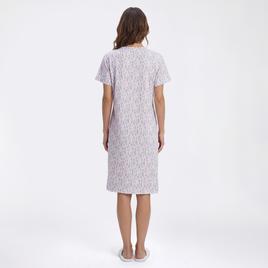 Womens Pink Laundry Short Sleeve V-Neck Lace Floral Nightshirt