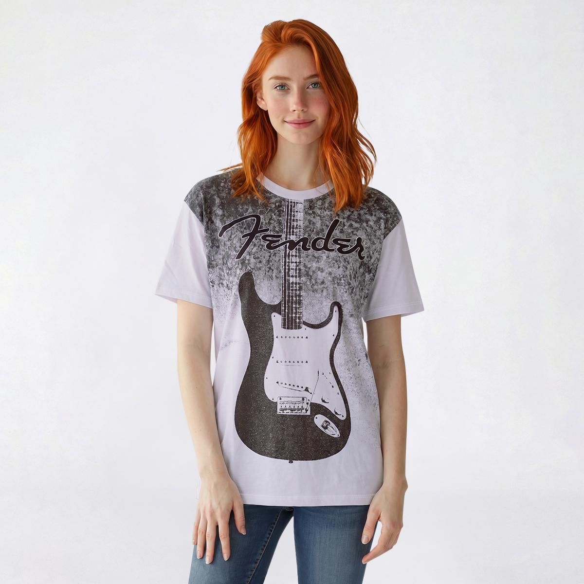 Juniors C-Life Fender Guitar Gradient Boyfriend Tee