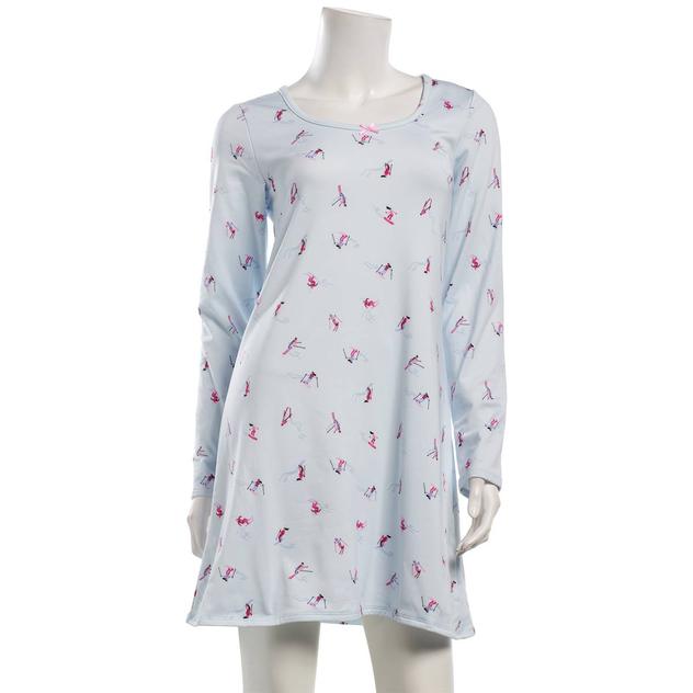 Petite Jessica Simpson 3/4 Sleeve Ski-Themed Nightshirt