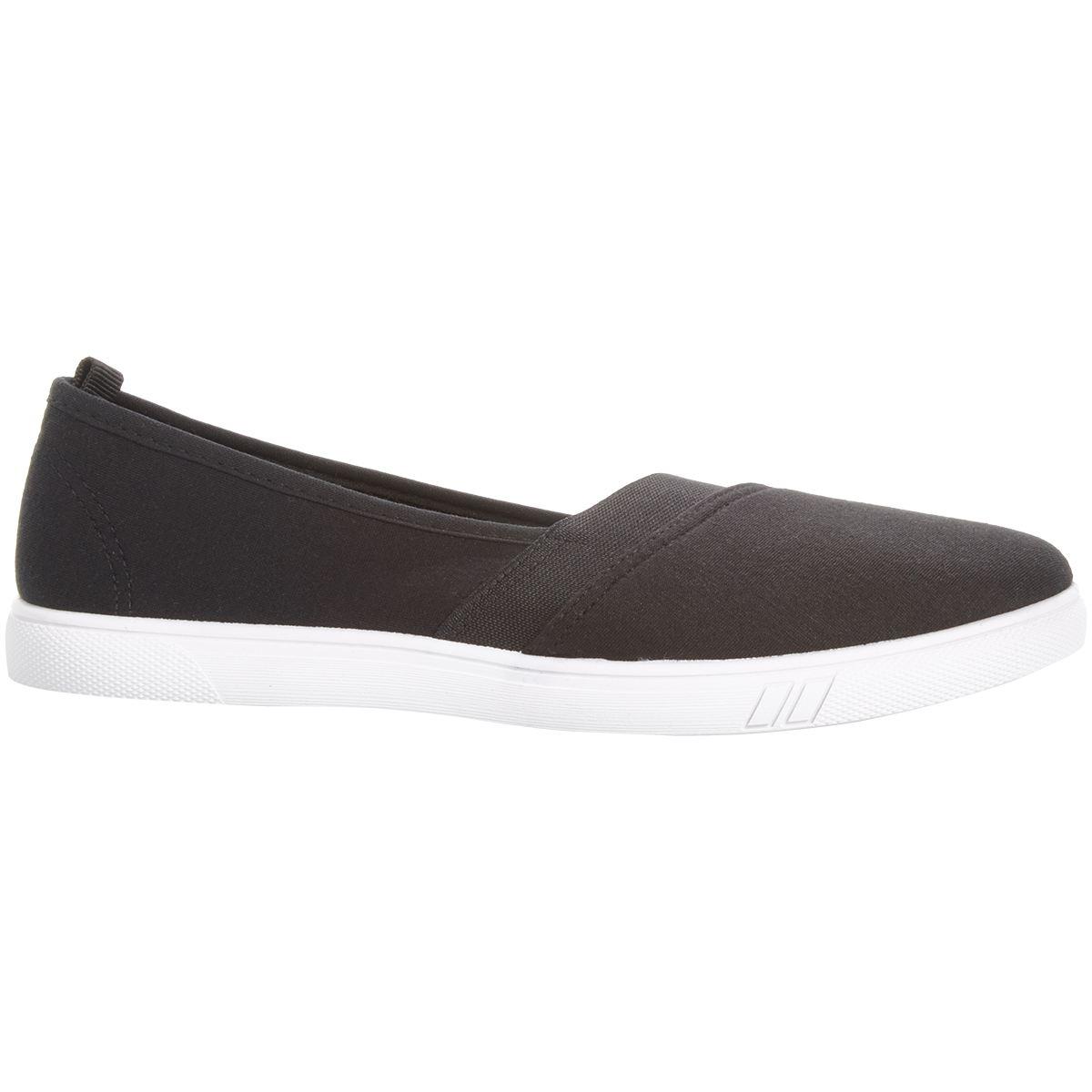 Womens Ashley Blue Solid Canvas Slip On Flats
