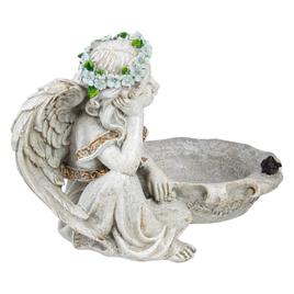 Northlight Seasonal 12.25in. Angel Bird Feeder Garden Statue