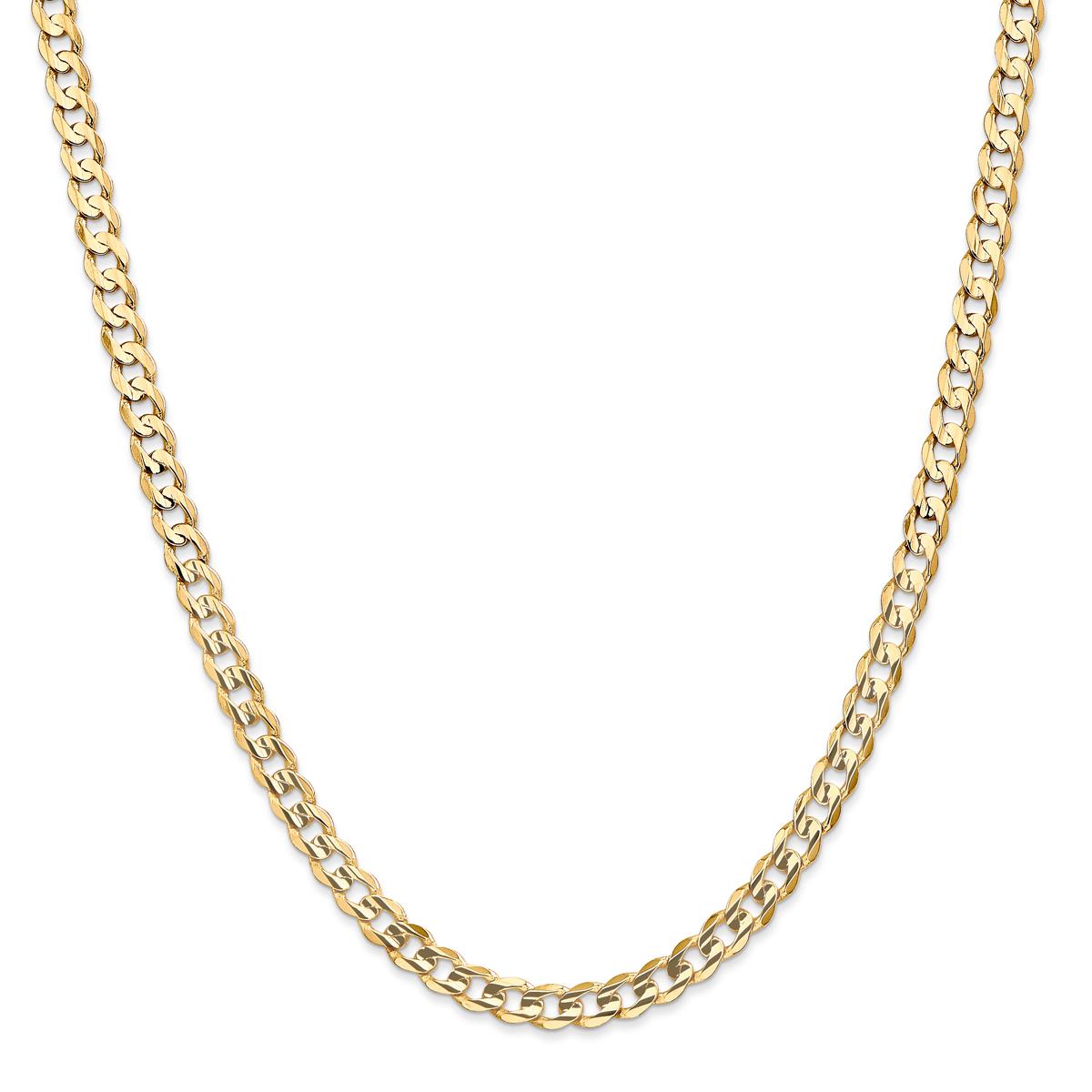Mens Gold Classics™ 5.25mm. 14k Open Concave Curb Chain Bracelet