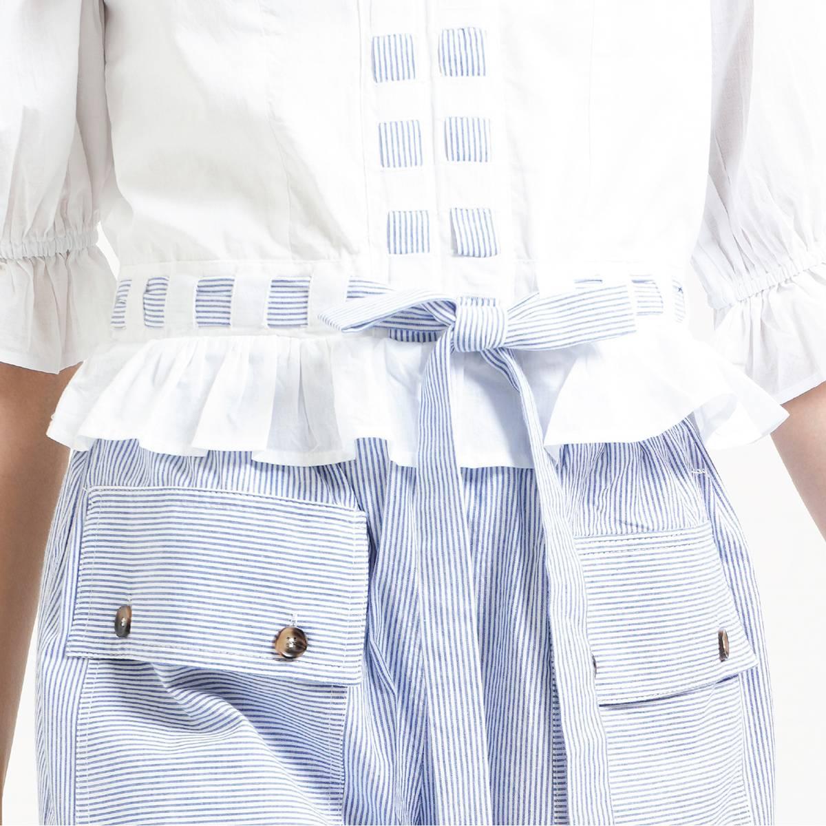 Womens MNK Seersucker Drawstring Shorts w/ Pockets
