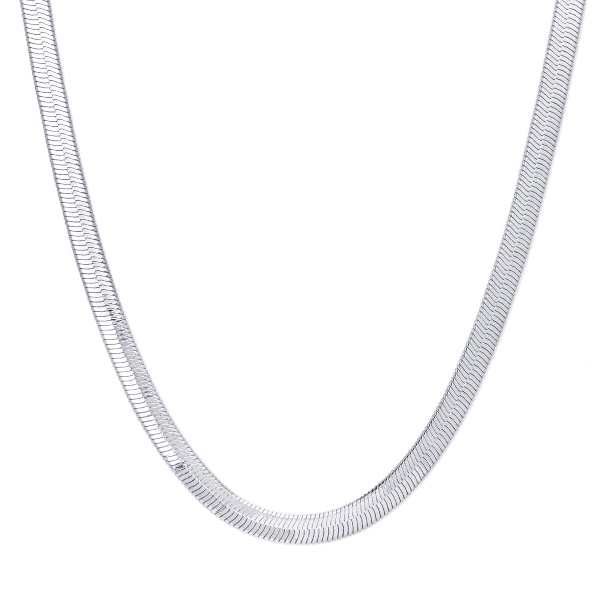 20in. Sterling Silver Herringbone Necklace