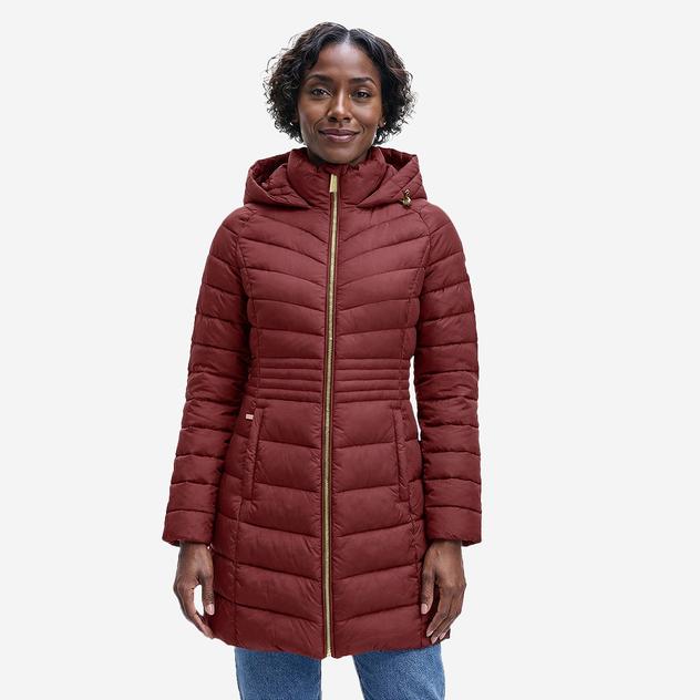 Womens Michael Kors Packable Puffer Jacket with Hood