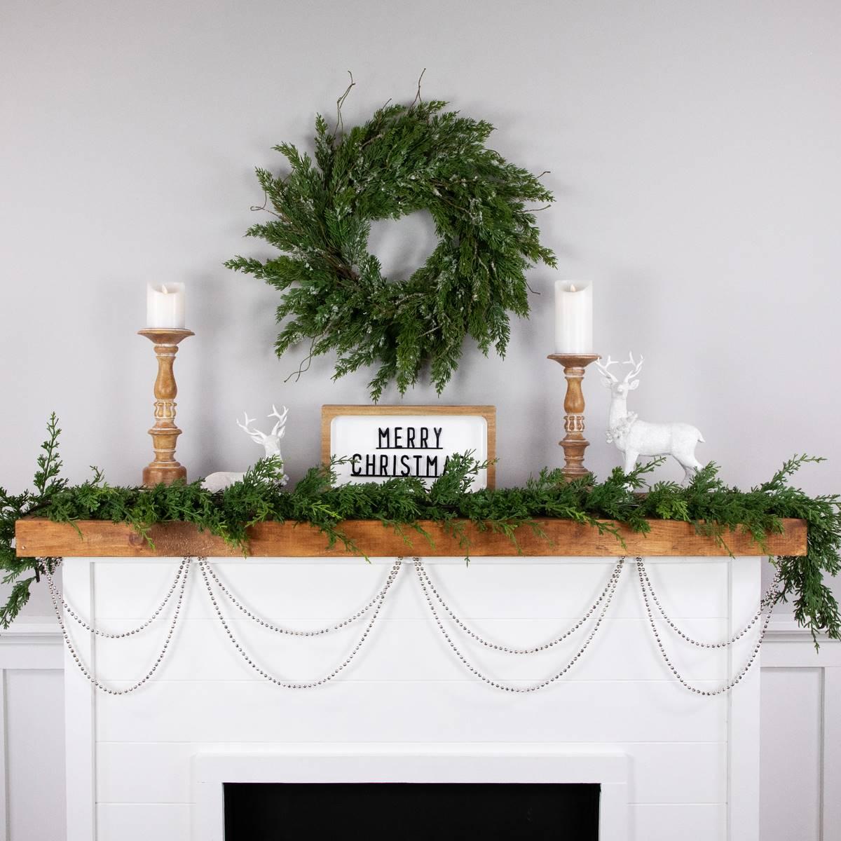 Northlight Seasonal Metallic Faceted Beaded Christmas Garland