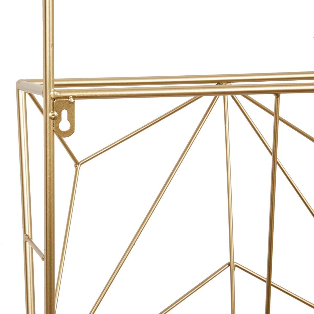 9th & Pike® Geometric Gold Metal Wall Mail Organizer - Set of 2