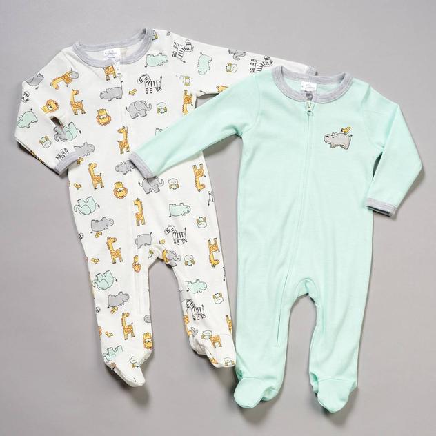 Baby Unisex (3-9M) Little Beginnings® 2pk. Safari Sleep & Plays