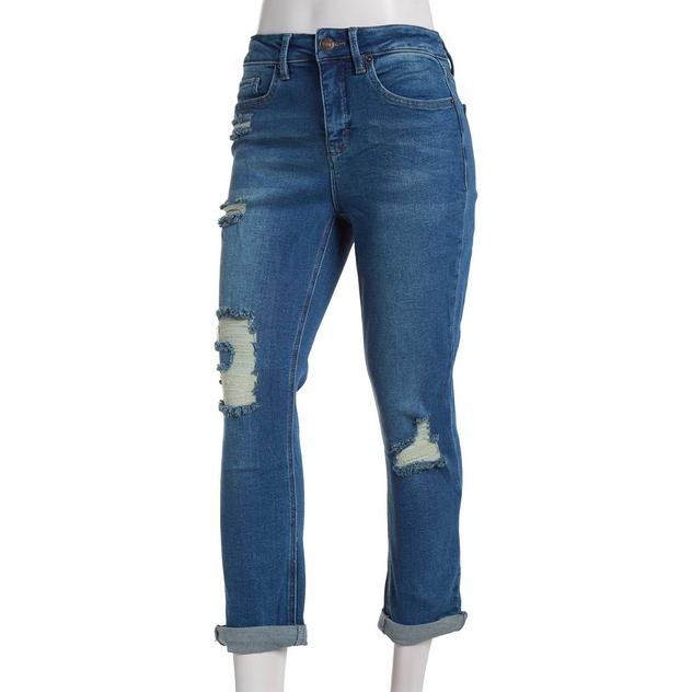 Petite Royalty Slim Straight Roll Cuff Jeans